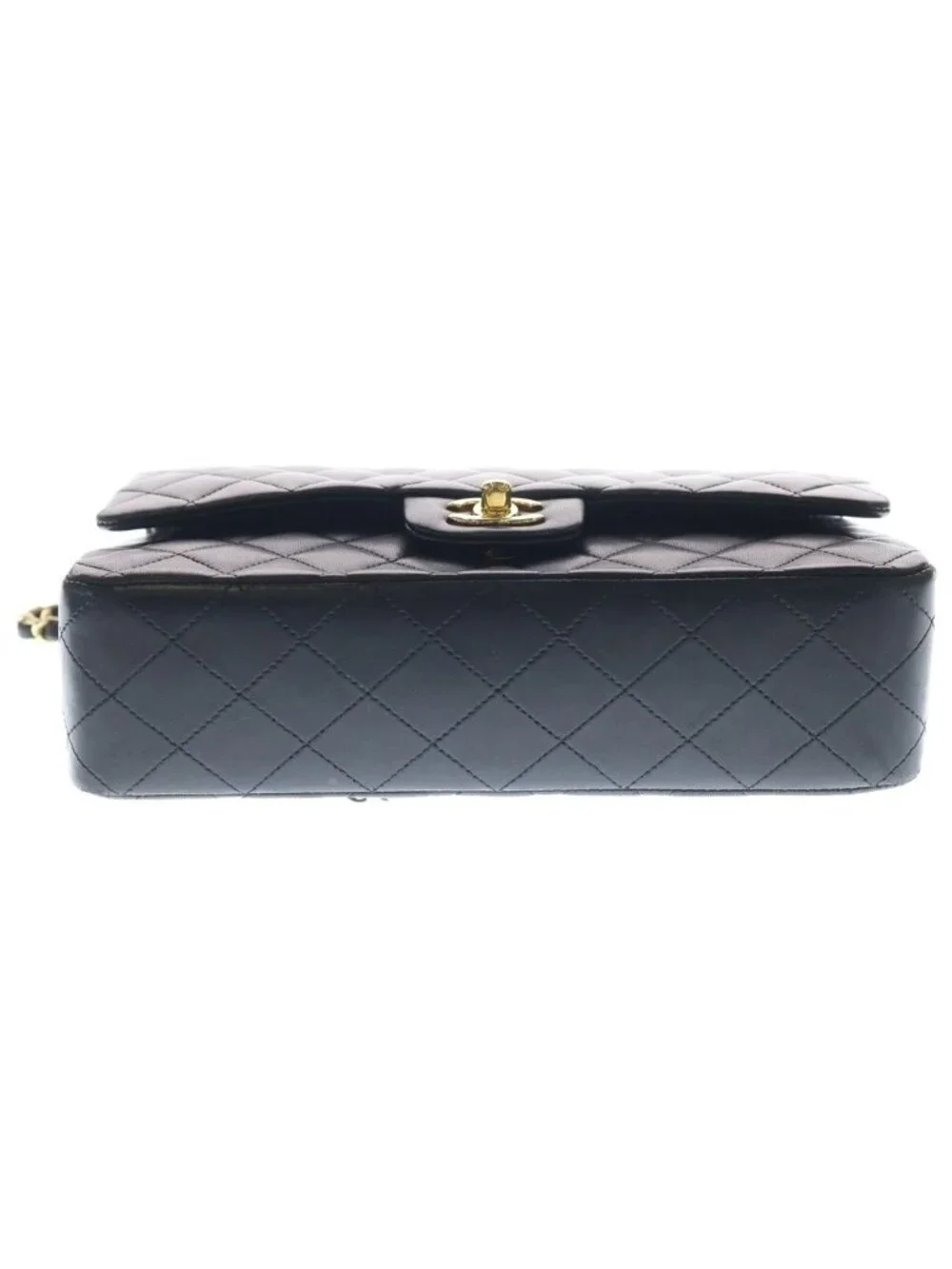 Chanel 11.12 Quilted 25 Double Flap Chain Classic Shoulder Back Lambskin Gold
